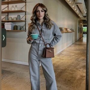 NWT ZARA GRAY JUMPSUIT